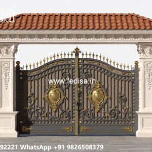 Fancy Steel Gate Design, Steel Ke Fancy Gate Iron Gate Stock Photos And Images