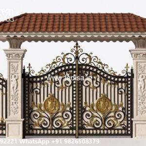Sliding Gate Lock Design, Single Palla Gate Design Iron Gate Stock Photos And Images