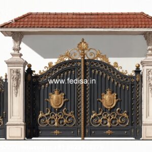House Entry Gate Design, Aluminium Sheet Gate Design Iron Gate Stock Photos And Images