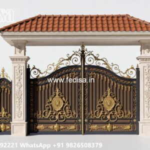 Fancy Steel Gate Design, 12 Feet Gate Design Iron Gate Stock Photos And Images