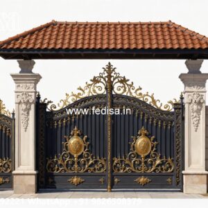 House Entry Gate Design, Sliding Door Gate Design Iron Gate Stock Photos And Images