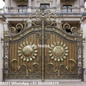Sliding Gate Lock Design, Back Gate Design Iron Gate Stock Photos And Images