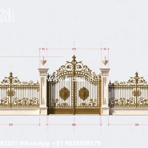 Steel Single Gate Design, Main Gate Design 8 Feet Iron Gate Stock Photos And Images