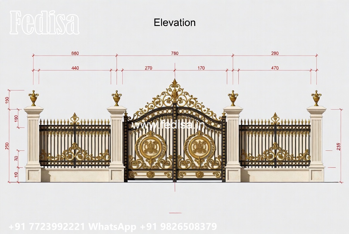 Steel Gate Handle Design, Stainless Steel Sliding Gate Design Iron Gate Stock Photos And Images
