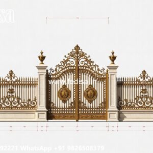 Sliding Gate Design For Small House, Main Door Gate Design For Home Iron Gate Stock Photos And Images
