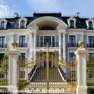 Sliding Gate Lock Design, Front Wall Grill Design Iron Gate Stock Photos And Images