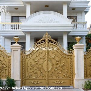 Fancy Steel Gate Design, Main Gate Slope Design Iron Gate Stock Photos And Images