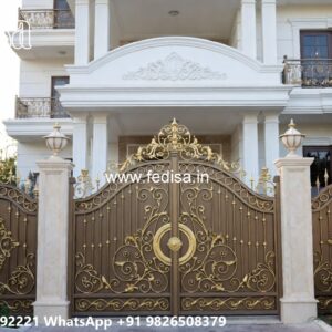 Sliding Gate Design For Small House, Gates Colour Iron Gate Stock Photos And Images