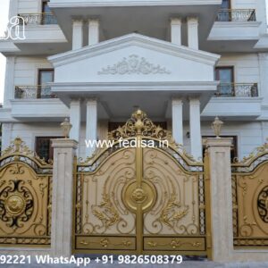 House Entry Gate Design, Safety Grill Design For Boundary Wall Iron Gate Stock Photos And Images