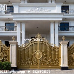 House Entry Gate Design, Sliding Steel Gate Design For Home Iron Gate Stock Photos And Images