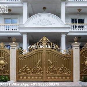 Fancy Steel Gate Design, Grill For Compound Wall Iron Gate Stock Photos And Images
