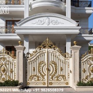 House Entry Gate Design, Metal Grill Gate Iron Gate Stock Photos And Images