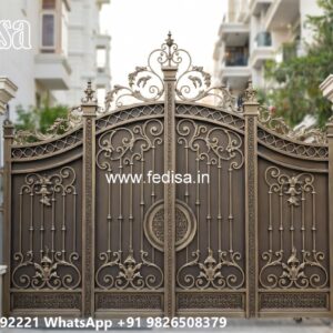 Fancy Steel Gate Design, Mandir Steel Gate Design Iron Gate Stock Photos And Images