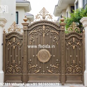 House Entry Gate Design, Metal Sheet Gate Design Iron Gate Stock Photos And Images