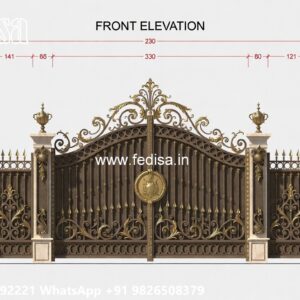 Sliding Gate Design For Small House, Gate Plate Design Iron Gate Stock Photos And Images
