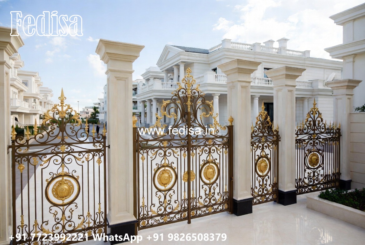 Steel Gate Handle Design, Outside Gate Wall Design Iron Gate Stock Photos And Images