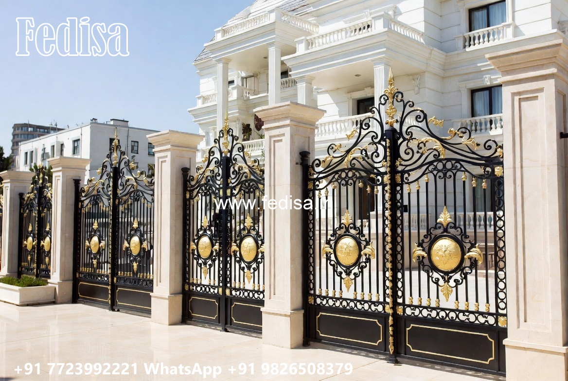 Steel Single Gate Design, Cheapest Gate Design Iron Gate Stock Photos And Images