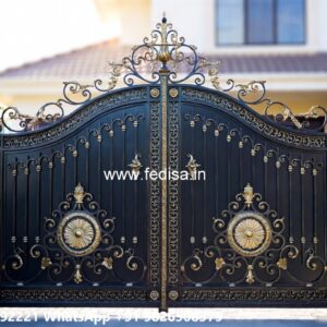 Fancy Steel Gate Design, Sliding Gates For House Iron Gate Stock Photos And Images