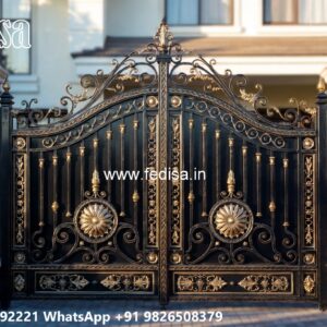 Steel Single Gate Design, Design For Gate In The House Iron Gate Stock Photos And Images