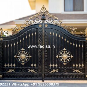 Sliding Gate Lock Design, Wood And Steel Gate Design Iron Gate Stock Photos And Images