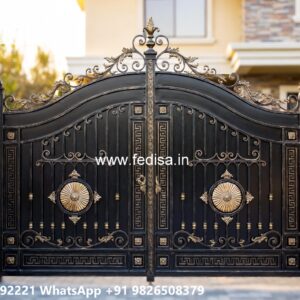 Fancy Steel Gate Design, Gi Main Gate Design Iron Gate Stock Photos And Images