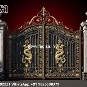 Steel Gate Handle Design, Compound Sliding Gate Design Iron Gate Stock Photos And Images