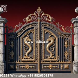 House Entry Gate Design, Modern Iron Gate Design For House Iron Gate Stock Photos And Images