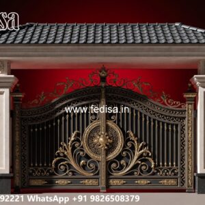 House Entry Gate Design, Main Gate Sliding Door Design Iron Gate Stock Photos And Images