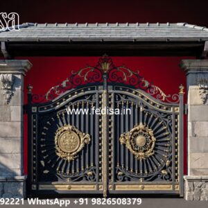 Sliding Gate Lock Design, Cyclone Gate Design Iron Gate Stock Photos And Images