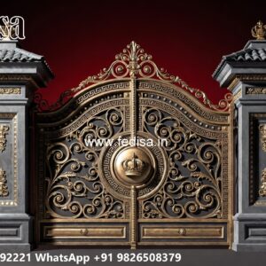 Cnc Main Gate Design, Iron Sheet Main Gate Design Iron Gate Stock Photos And Images