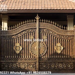 Sliding Gate Design For Small House, Simple Folding Gate Design Iron Gate Stock Photos And Images