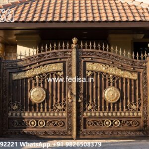 Gate Cover Design, Square Pipe Main Gate Design Iron Gate Stock Photos And Images