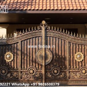 Pipe Design Gate, Contemporary Metal Side Gates Iron Gate Stock Photos And Images
