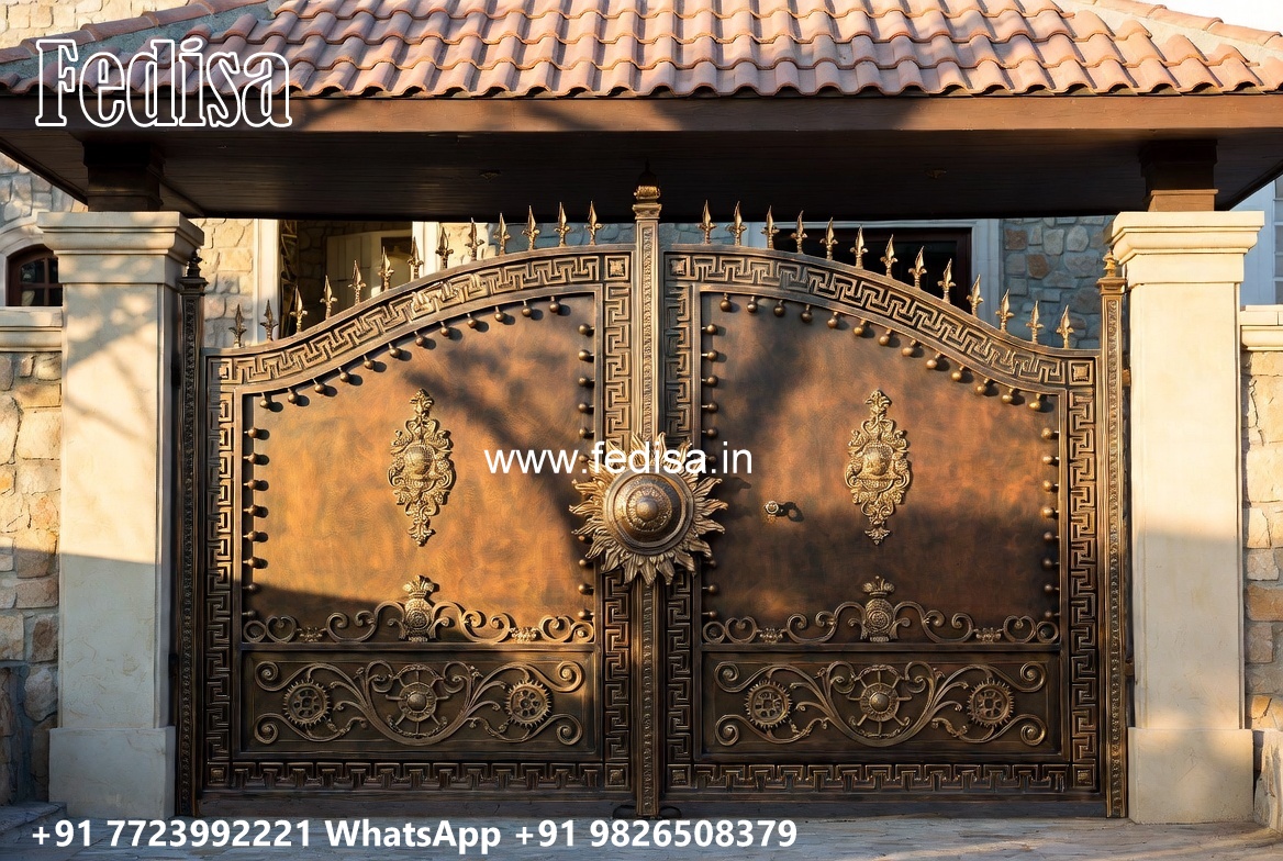 Steel Gate Handle Design, New Design Grill Gate Iron Gate Stock Photos And Images