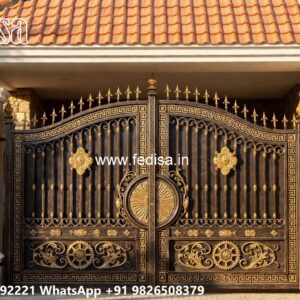 Fancy Steel Gate Design, Iron Plate Gate Design Iron Gate Stock Photos And Images