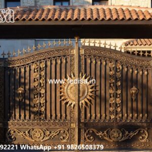Steel Gate Handle Design, Gate Design Of Iron Iron Gate Stock Photos And Images