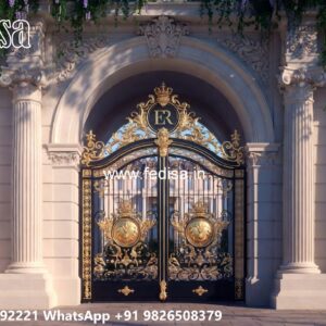 Cnc Main Gate Design, Angle Bar Fence And Gate Design Iron Gate Stock Photos And Images