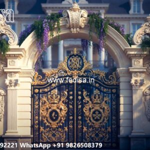 Classic Gate Design, Simple Boundary Gate Iron Gate Stock Photos And Images