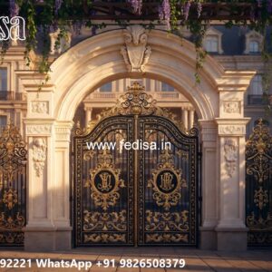 Cnc Main Gate Design, Indian Front Gate Design Iron Gate Stock Photos And Images
