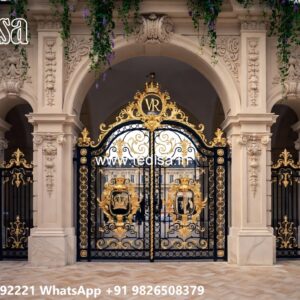 Fancy Steel Gate Design, Main Gate Design Stainless Steel Iron Gate Stock Photos And Images