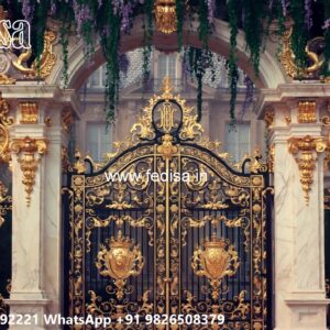 Gate Cover Design, Boundary Wall And Gate Design Iron Gate Stock Photos And Images