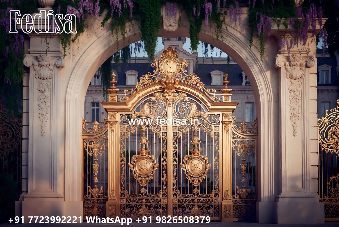 Sliding Gate Lock Design, Double Sliding Gate Design Iron Gate Stock Photos And Images