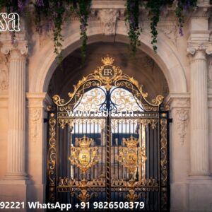 Steel Gate Handle Design, Gate Laser Cutting Designs Iron Gate Stock Photos And Images