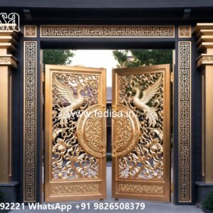 Cnc Main Gate Design, Steel Wood Gate Design Iron Gate Stock Photos And Images