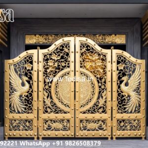 Sliding Gate Lock Design, Gate With Wall Design Iron Gate Stock Photos And Images