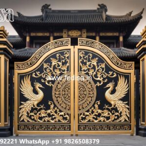 Sliding Gate Design For Small House, Duplex Gate Design Iron Gate Stock Photos And Images