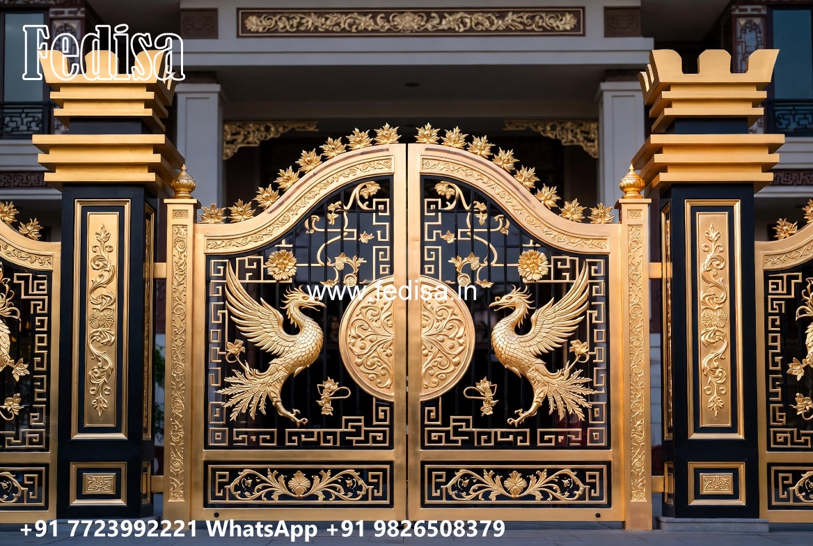 Steel Gate Handle Design, Lawn Gate Design Iron Gate Stock Photos And Images