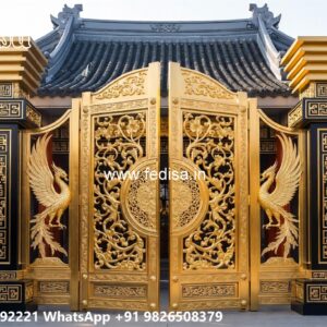 Sliding Gate Design For Small House, Single Gate Design For House Iron Gate Stock Photos And Images
