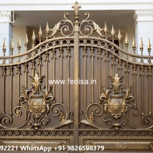 House Entry Gate Design, Single Gate Colour Iron Gate Stock Photos And Images