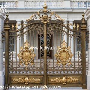 Steel Single Gate Design, Contemporary House Gate Design Iron Gate Stock Photos And Images